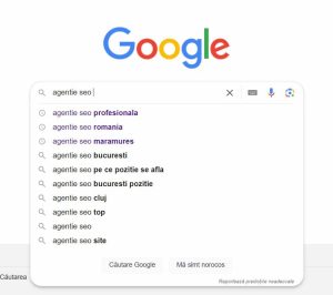 Cautare cuvinte cheie pe Google